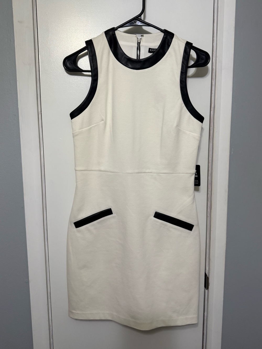Express Cream Dress with Black Trim